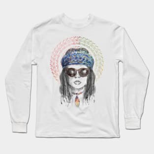 Indigenous Girl Artwork Long Sleeve T-Shirt